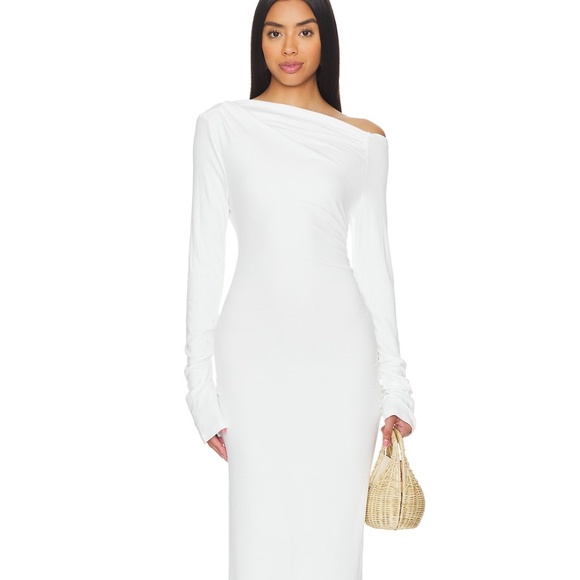 SNDYS Reyna Maxi Dress white long sleeve maxi - Picture 2 of 12